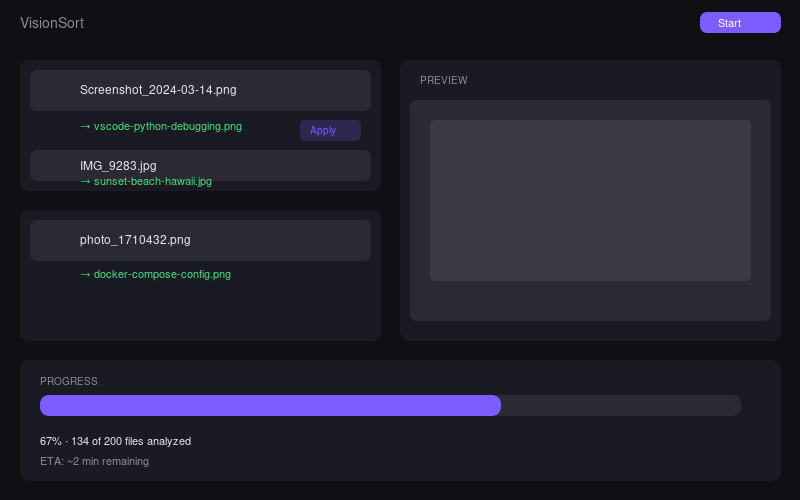 VisionSort screenshot 1