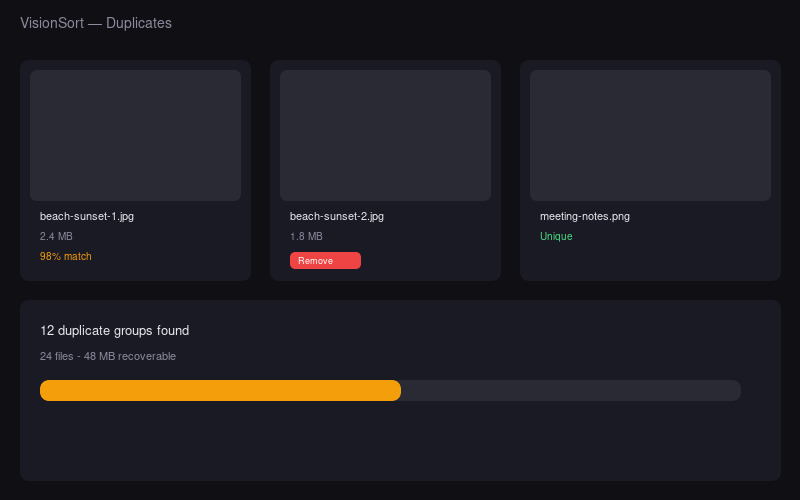 VisionSort screenshot 2